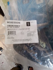 McKesson Black Air Walker Boot Small Hook and Loop for Either Foot 155-79-955k2 - Picture 1 of 2
