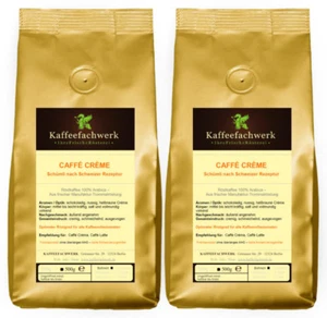 Kaffeefachwerk Caffe Creme 2x500g ☆ Kaffeebohnen 1kg aus Manufaktur-Röstung - Bild 1 von 2
