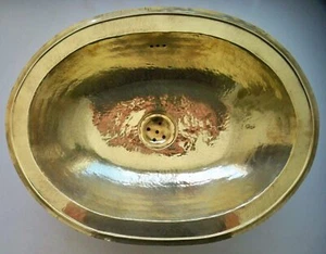 Becken Kupfer Marokkanisch Oval Spüle -maschine Hand Waschbecken Badezimmer - Bild 1 von 4