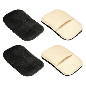 Shoes Polishing Gloves, 4 Pack Cleaning Shine Cloth for Leather Boots, Black - Picture 1 of 5