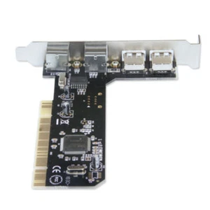 1X for PCI 32bit to 2x PS2 PS/2 + 2x USB 2.0 Port PC Keyboard Mouse Adapter Card - Picture 1 of 2