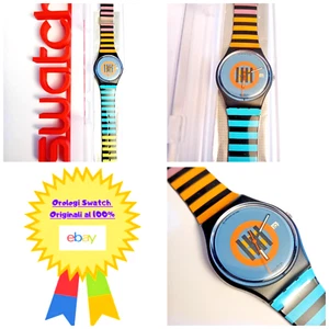 Swatch Gent Coral Gables GB407 1988 Vintage Wrist Watch 80s - Picture 1 of 8