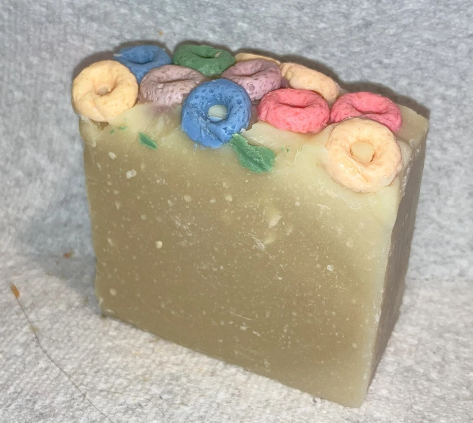 Handmade Fruity Cereal Soap - Froot Loops - 4 oz. w/Cocoa & Shea Butter - Image 1 of 1