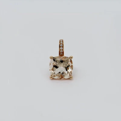 Anhänger mit 0,02ct TW-si Brillant und 1,90ct Morganit in 750/18K Rosegold - Bild 1 von 4