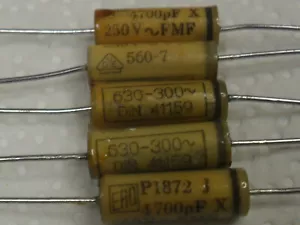 Condensador ERO 1872 j 4700pF X 250V~ FMF VDE 560-7 (630-300~.Din 41159) Nuevo - Imagen 1 de 6