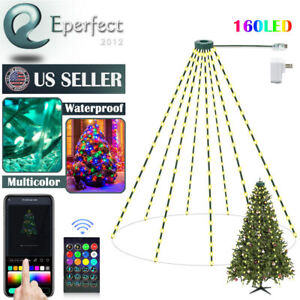 Christmas Tree String Fairy Lights LED Waterfall Remote Dazzler Outdoor Decor