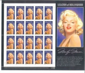 US (1995) MARILYN MONROE MINT SHEET &FIRST DAY COVER W/GOLD FOIL STAMP-FREE SHIP - Picture 1 of 2
