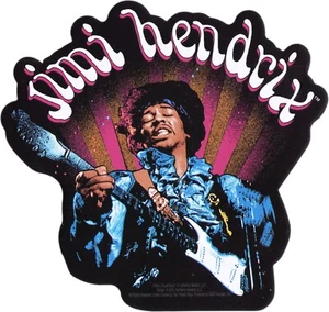 Sticker - Jimi Hendrix Playing Guitar In Blues 5" x 4" Die Cut #10313 - Picture 1 of 1