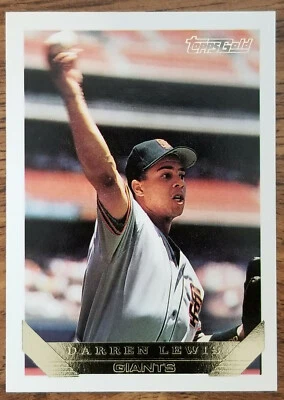 1993 Topps Series 1: Darren Lewis Gold Parallel #176 - See Pictures - Mint - Image 1 of 4