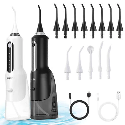 SEJOY Elektrisch Munddusche Wasser Flosser Kabellos 5 Modi Oral Irrigator Dental