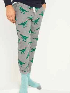 NWT Old Navy Santa Dinosaur Holiday Lights Jogger Pajama Pants Lounge Men L - Picture 1 of 3