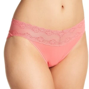 NATORI BLISS PERFECTION V-KINI PANTY SUNSET PINK OS NWOT - Picture 1 of 3