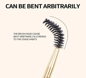 2 X Duo Eye brow Brushes Brown Eyelash Comb Angled Eyebrow Brush Spoolie Brush - Picture 1 of 4