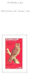 ENGLAND LOCAL STAMPS  EYNHALLOW  ISLAND  1 x BL 1974  ** MNH  BIRD OWL - Picture 1 of 1