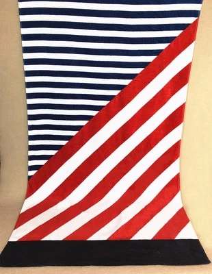BN NAUTICA stripe beach gym bath towel 100% cotton 170x90 extra large  - image 1 of 3