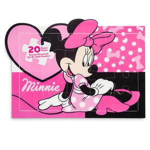 Disney Store Minnie Mouse Rosa Puzzle Tischset Kinder Geschirr Geschenk NEU - Bild 1 von 2