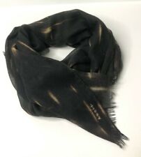 Akris Black Multicolored Abstract Cashmere/Silk/Wool Scarf 75x24 Romania