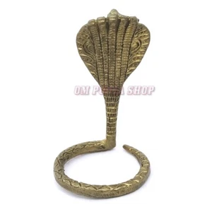 Estatua de Sheshnag en latón ídolo serpiente cinco caras Nagdeva Murti para decoración - Imagen 1 de 3