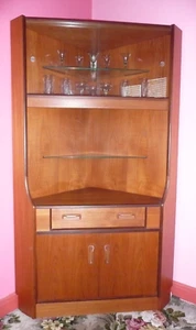 Vintage Mid-Century G Plan Teak Corner Display/Storage Cabinet VGC - Ending Soon - Picture 1 of 6
