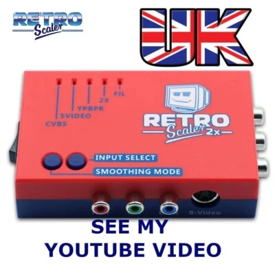 BITFUNX RetroScaler 2x Retro Konsolen auf HDMI Adapter HDMI-kompatibel Konverter ohne Verzögerung