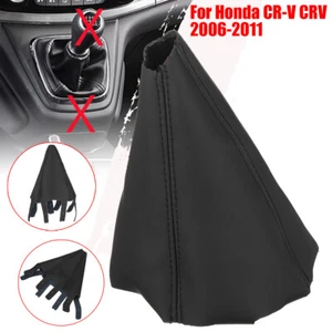 For Honda CRV 2006-2011 BlackPU Leather Gear Shift Knob Stick Gaiter Boot Cover - Picture 1 of 10