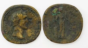 Sestertius. Antoninus Pius 138-161 - R/ (FORTUNA GPSEQVENS) SC - Rome S-0 - Picture 1 of 1