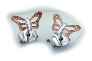 Orecchini spina farfalla vero argento sterling 925 orecchini farfalla - Foto 1 di 6