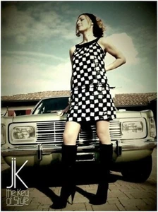 Vestito donna anni 70 modello Bouchet sartoriale fatto a mano - Foto 1 di 5