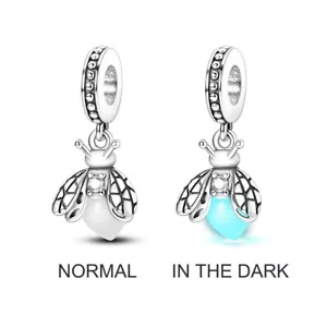 MULA Original Luminous Firefly DIY Charm CZ For Women Bracelet 925 Silver Plated - Picture 1 of 9