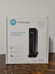 Motorola 8x4 Cable Modem Model MB7220 343 Mbps DOCSIS 3.0 USED IN BOX - Picture 1 of 10