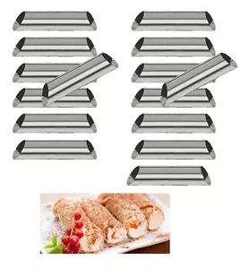 EDELSTAHL EXTRA BREIT 35mm Cannoli Schillerlockenform Spritztüllen Schaumrollen - Bild 1 von 9