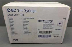 BD 1mL Luer-Lok TIP BNIB 100 Count. #309628 - Picture 1 of 4
