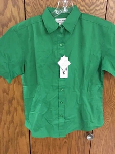 NEW Sierra Pacific Featherlite Button Up Womens Short Sleeve Kelly Green Small S - Picture 1 of 2
