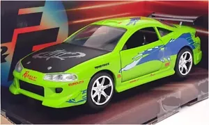 Jada scala 1/32 97609 - Fast & Furious Brian's Mitsubishi Eclipse - verde/blu - Foto 1 di 5