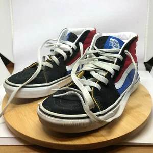 Vans Junior Größe 5,0 Sk8-Hi Canvas Wildleder - rot weiß blau schwarz BESCHREIBUNG LESEN - Bild 1 von 10