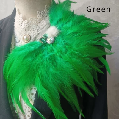 Broche charretera pluma diamantes de imitación tablero de hombro carnaval escenario disfraz costura Foto 1 de 4