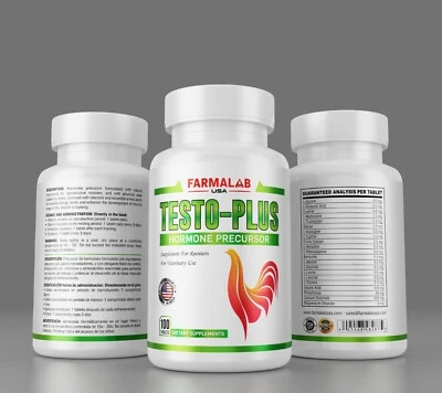 Farmalab Testo-Plus Testo Plus para Gallos, Gallos, Gamefowl Dewormx 100 Tabs Foto 1 de 2