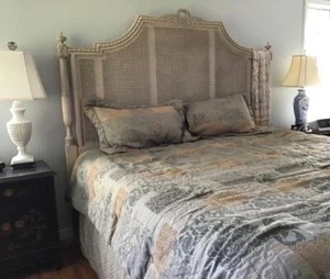Croscill Queen 4-Piece Comforter Set, Celedon, Gray-Green and Gold, Skirt, Shams - Picture 1 of 10