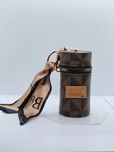 Mini Vintage Stil Münze Taschenanhänger mit Mini Seidentuch Damen Mode Accessoire - Bild 1 von 5