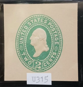 SCOTT U315 MINT ENV. CORNER FULL 2 CENT DIEII - Picture 1 of 1