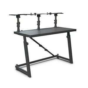 Gravity FDJT 01 DJ Desk Booth Stand Adjustable Loudspeaker + Laptop Trays - Picture 1 of 10