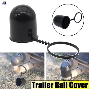 Universal 50Mm Tow Bar Ball Cover Cap Black Durable Caravan Trailer Protection - Picture 1 of 6