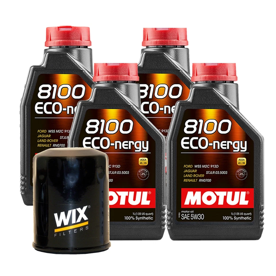Kit de cambio de aceite de motor filtro Wix 4L Motul 8100 ECO-NERGY 5W30 para Mazda MX-6 626 Foto 1 de 1