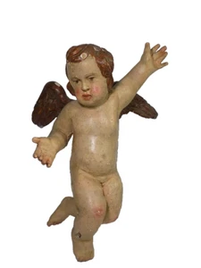 Barock Engel Putto Holzfiguren Skulpturen original Fassung Holz 18/19.JHD - Bild 1 von 1