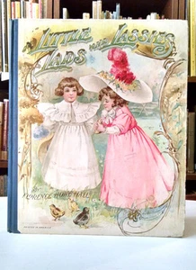 Florence Howe Hall, LITTLE LADS AND LASSIES, 1898, Maud Humphrey-esque, chromos - Imagen 1 de 8