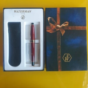 PENNA STILOGRAFICA-WATERMAN PARIS-CON ASTUCCIO IN PELLE ORIGINALE-CUSTODIA GIFT- - Picture 1 of 9