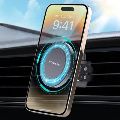 MagSafe Phone Holders - Air Vent Adjustable Screw, Dashboard/Windshield/Car Cup - Image 1 of 4