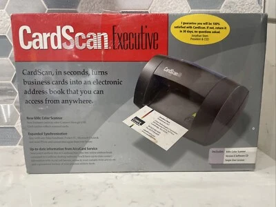 Executive Cardscan 600c Color Scanner By Corex Business Cards Sealed In Box - Image 1 of 4