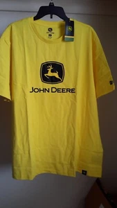 Camiseta amarilla John Deere para hombre talla 2XL manga corta logotipo gráfico con licencia nueva con etiquetas - Imagen 1 de 10