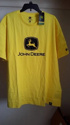 Camiseta amarilla John Deere para hombre talla 2XL manga corta logotipo gráfico con licencia nueva con etiquetas Foto 1 de 4
